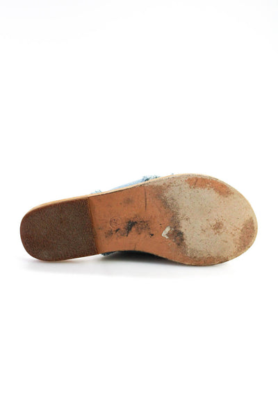 Ancient Greek Sandals Womens Denim Criss Cross Flats Sandals Blue Size 36 6