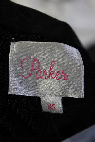Parker Women's V Neck Sleeveless Tank Top Blouse Black Size XS