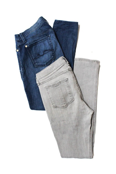 Rag & Bone 7 For All Mankind Womens Skinny Jeans Gray Blue Size 30 28 Lot 2