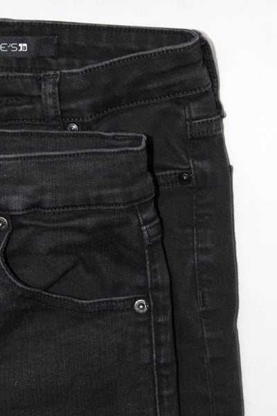 Joes Pistola Womens Cotton Cut-Off Hem Denim Jeans Black Size 23 24 Lot 2