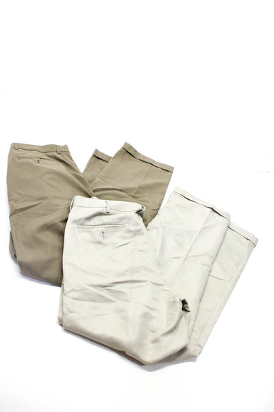 Creg Noman Men's Pleated Front Straight leg Dress Pant Khaki Size 34 Lot 2