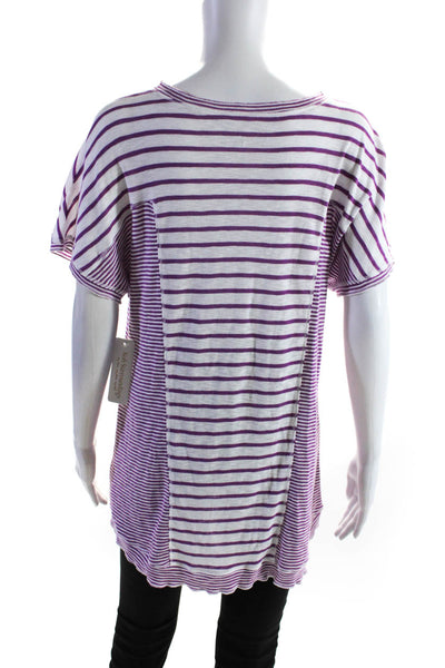 Soft Surroundings Women's Crewneck Short Sleeve Striped T-Shirt Size S Lot 2