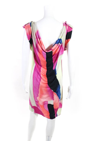 Rachel Rachel Roy Womens Multicolor Square Neck Short Sleeve Shift Dress Size S