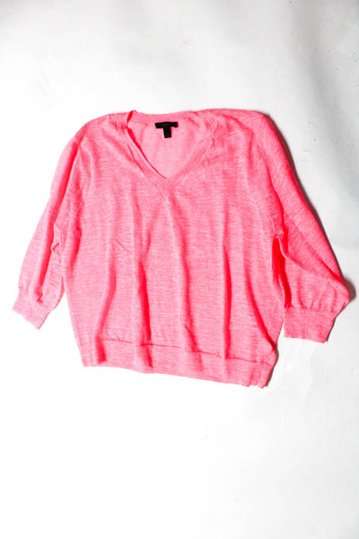 Elie Tahari Women's Round Neck Short Sleeves T-Shirt Gray Pink Size S Lot 2