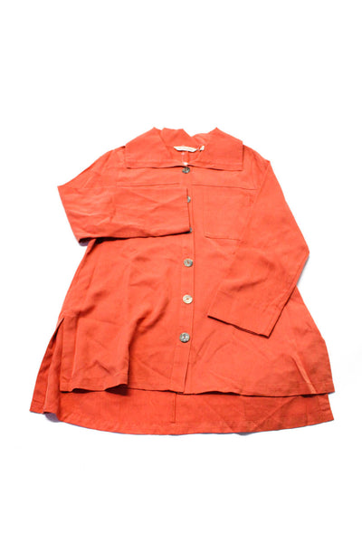 Soft Surroundings Women's Collar Long Sleeves Button Down Shirt Orange XS Lot 3