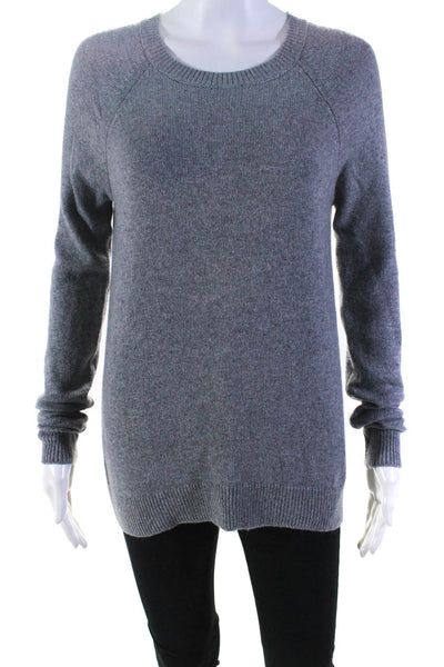 Rebecca Minkoff Womens Long Sleeve Crew Neck Knit Sweatshirt Gray Size XS