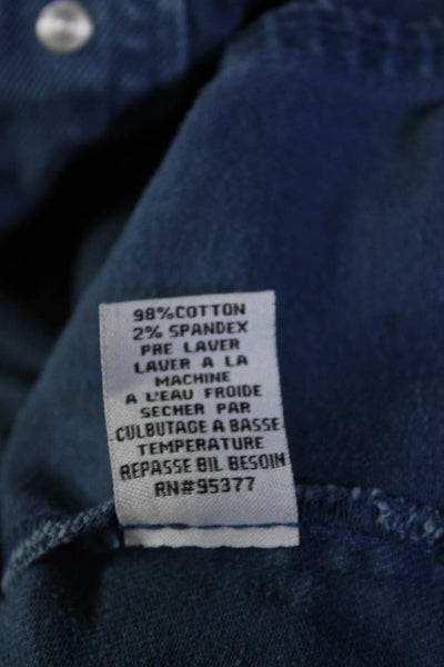 Sanctuary Womens Cotton Collared Long Sleeve Denim Jean Jacket Blue Size S