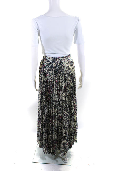 Fei Womens Spotted Print Pleated Front Lined Midi Skirt Multicolor Size 6