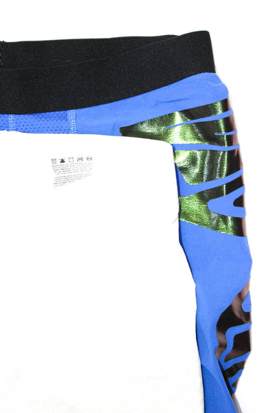 Nike Mens Pro Combat Zonal Strength Shorts Leggings White Blue Size M Lot 2