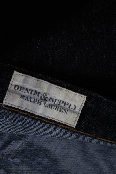 Denim & Supply By Ralph Lauren Womens Button Front Dark Wash Mini Skirt Blue 6