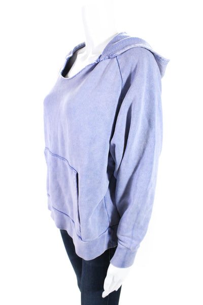 IRO Womens Pull Over Casual Long Sleeve Pockets Hoodie Shirt Top Purple Size XS