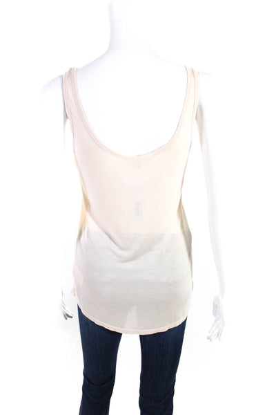 L'Agence Womens Scoop Neck Jersey Tank Top Blouse Beige Size Extra Small
