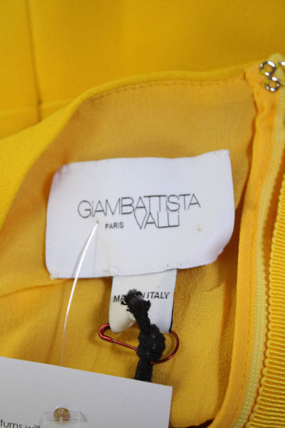 Giambattista Valli Womens Twist Front Cady Keyhole Midi Dress Yellow Size IT 42