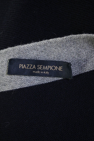 Piazza Sempione Womens Scoop Neck Long Sleeve Sweater Dress Navy Blue IT 46
