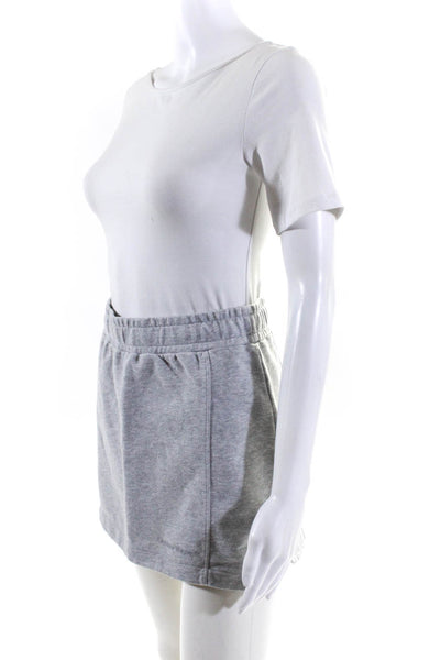 Outdoor Voices Women's Elastic Waist Slit Hem Mini Skirt Blue Gray Size S Lot 2