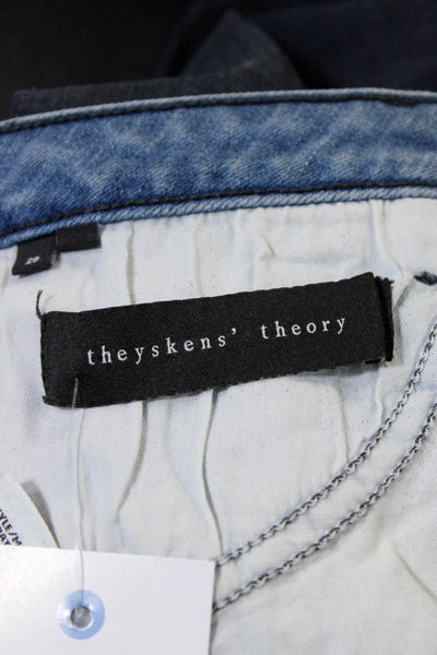 Theyskens Theory Womens Black Cotton Mid-Rise Skinny Leg Jeans Size 29