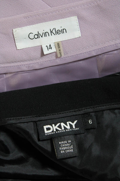 DKNY Women's Pencil Skirt A Line Midi Skirt Black Purple Size 6 14 Lot 2