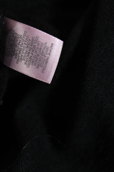 Calypso Saint Barth Women's Linen Short Sleeve Lace Up Tunic Top Black Size S