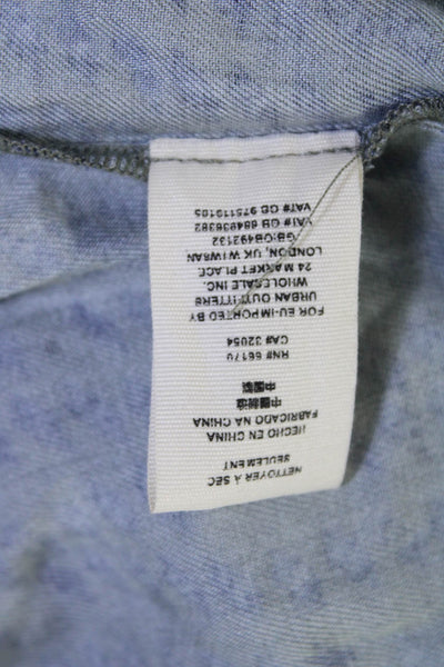 Free People Womens Jersey Knit Printed Sleeveless A-Line Mini Dress Gray Size 0