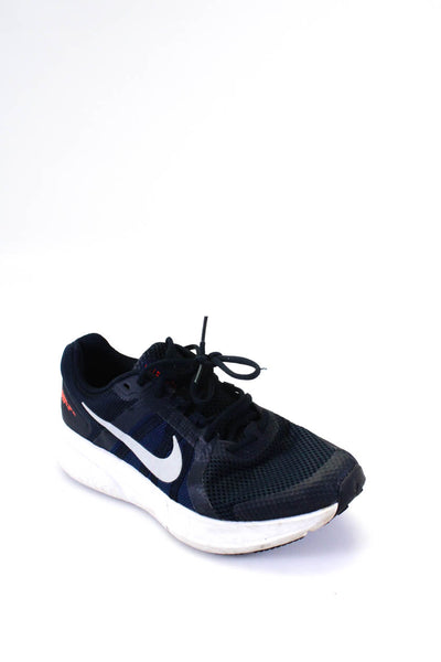 Nike Mens Mesh Lace Up Athletic Running Sneakers Navy Blue Size 10