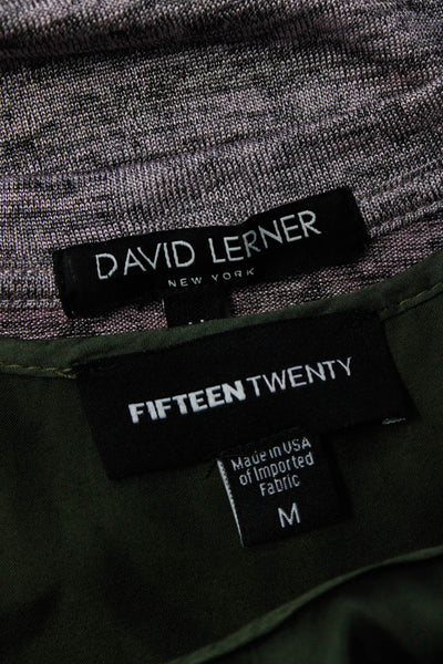 Fifteen Twenty David Lerner Womens Knit Satin Tank Top Blouse Size Medium Lot 2