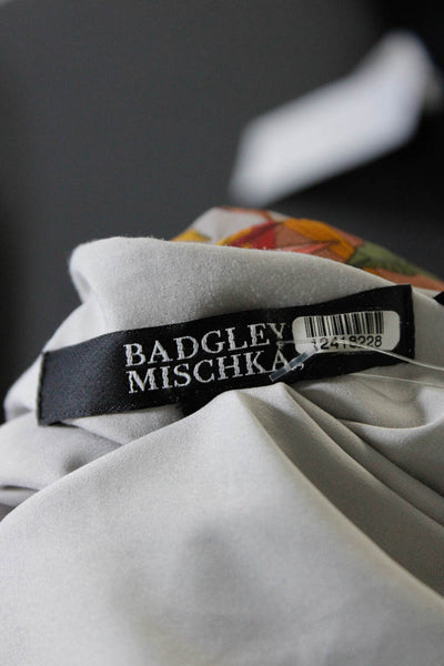 Badgley Mischka Womens Multi Floral Wrap Dress Size 10 12418228