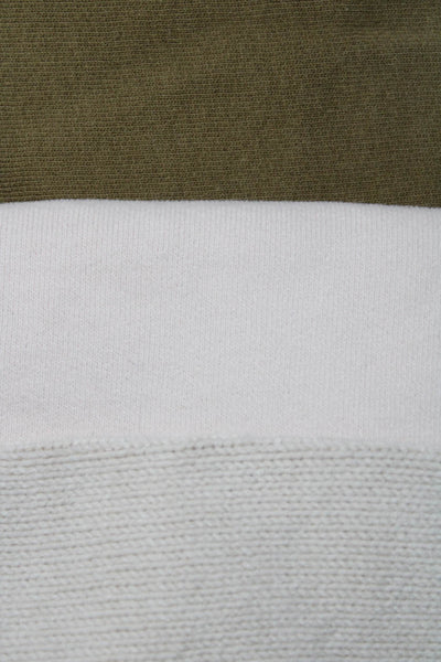 Zara Girls Sweatshirts Jogger Pants White Green Cotton Size 9-12 Months Lot 3