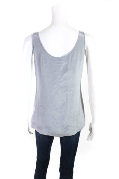 J Crew Womens Gray Sequenced Scoop Neck Sleeveless Blouse Top Size 2