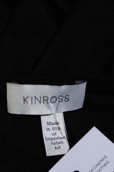 Kinross Womens Round Neck Sleeveless Jersey Tunic Tank Top Black Size Medium