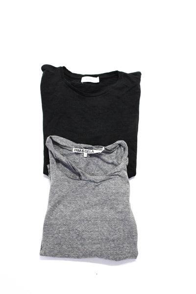 Closed Pam & Gela Womens Tee Shirt Tank Top Black Gray Size Small Large Lot 2