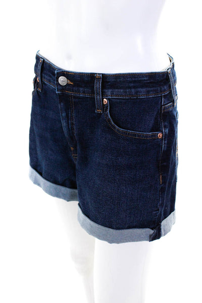 Sundry Levis Women's Crewneck Tee Denim Shorts White Blue Size S 8 Lot 2