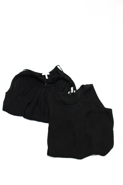 Joie Womens Silk Crepe Tank Tops Blouses Black Size S Lot 2