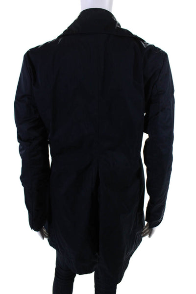 Brooks Brothers Womens Navy Collar Full Zip Long Sleeve Windbreaker Jacket Size