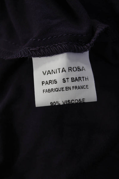 Vanita Rosa Womens Floral Lace Striped Off-the-Shoulder Blouse Purple Size XS