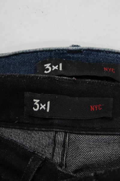 3x1 NYC Womens Cotton Fringe Hem Skinny Straight Leg Jeans Blue Size EUR24 Lot 2