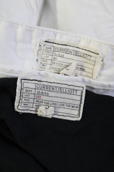 Current/Elliott Womens Tank Top Chino Shorts Black White Size 3 28 Lot 2