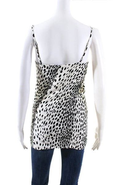 Reformation Womens White Printed V-Neck Sleeveless Tunic Top Size S