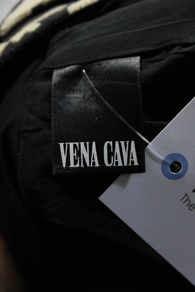 Vena Cava Women's Abstract Print Lined Short Black White Size 0
