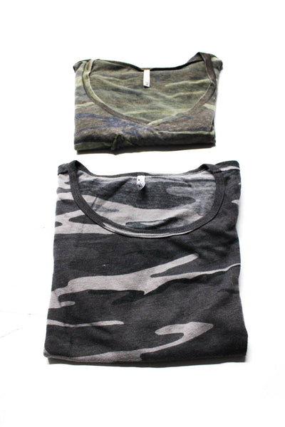 Z Supply Womens Camouflage Print Tees T-Shirts Gray Size M Lot 2