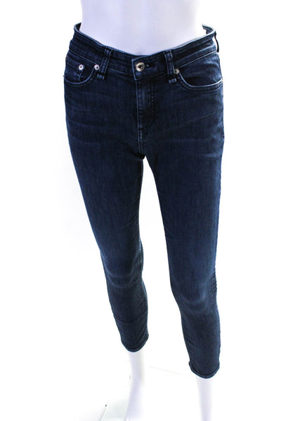 Rag & Bone Womens Mid Rise Skinny Non-Distressed Dark Wash Jeans Blue Size 26