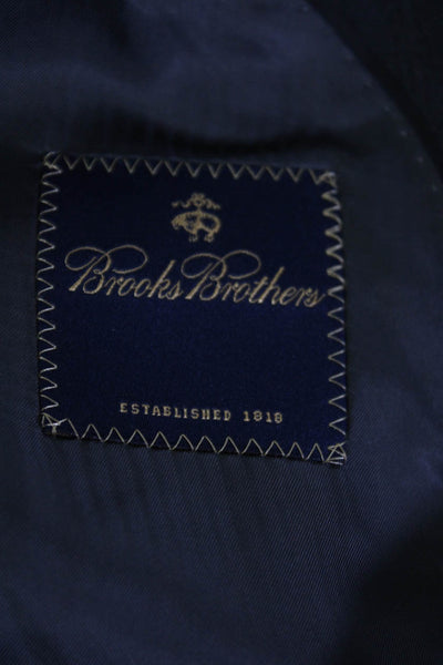 Brooks Brothers Mens Two Button Blazer Jacket Dark Gray Wool Size 40