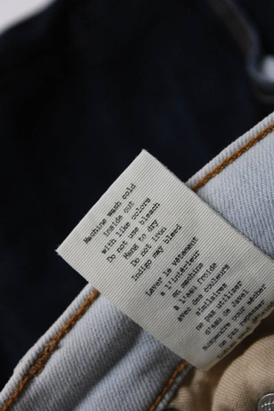 Rag & Bone Jean Frame Denim Womens Cropped Mid Rise Jeans Blue Size 25/26 Lot 2