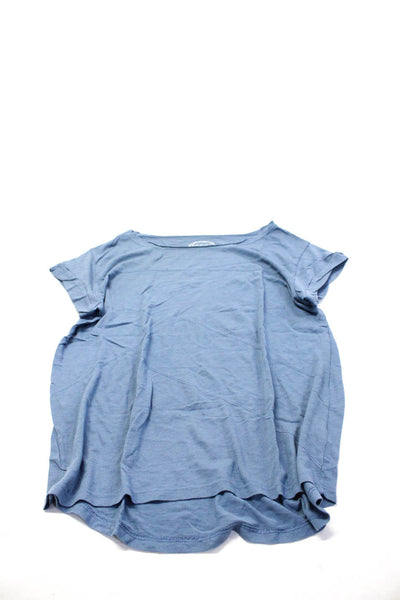 Scoop Womens Short Sleeve Scoop Neck Lightweight Shirts Blue Black Small Lot 2