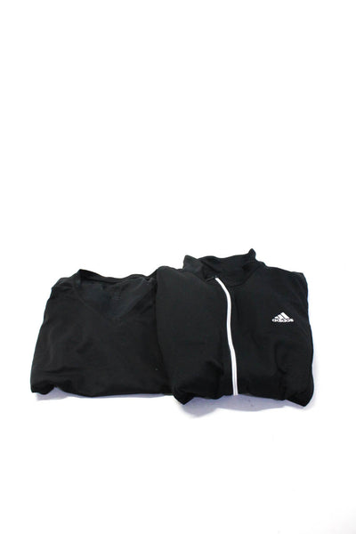 Adidas Womens Logo Track Jacket Tee Shirt Black Size Size Medium Large Lot 2