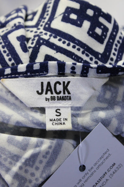 Jack by BB DAKOTA Womens Geometric Print Tassel Trim Blouson Dress White Size S