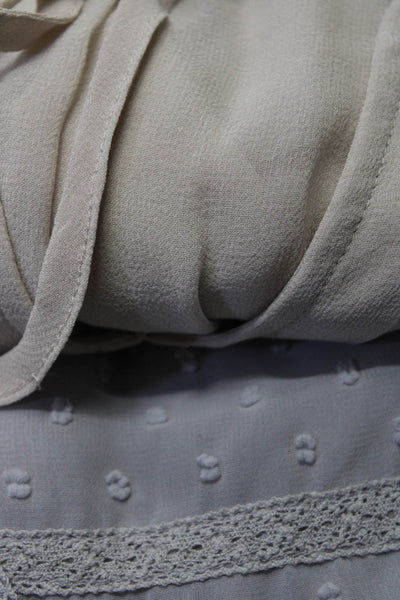 Joie LA Made Womens Swiss Dot Tank Top Silk Blouse Beige Gray Size XS Lot 2