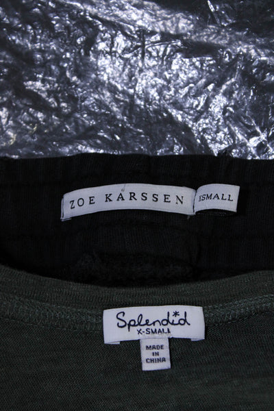 Splendid Zoe Karssen Womens Distressed Sweatpants Top Tee Shirt Size XS Lot 2