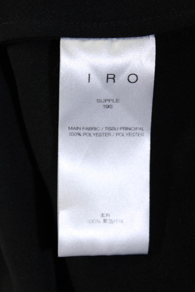 IRO Womens V-Neck Dolman 3/4 Sleeve Tunic Blouse Top Black Size 34