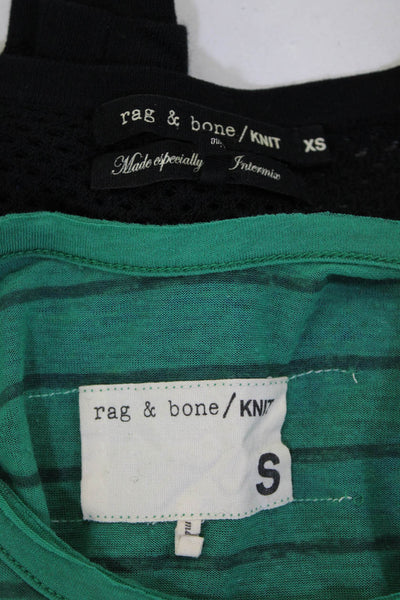 Rag & Bone Knit Women's Tank Top Crewneck Tee Blue Green Size XS S Lot 2