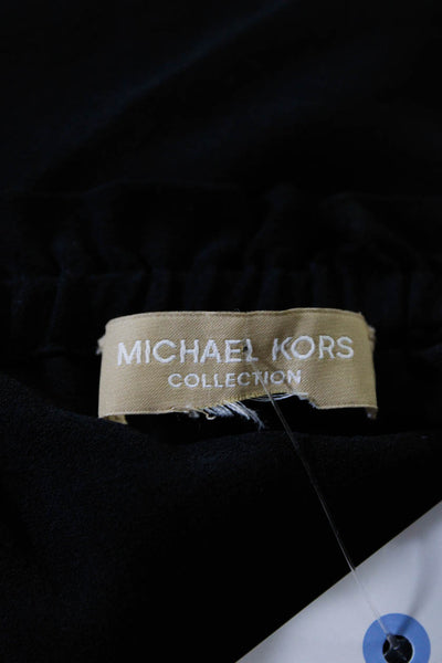 Michael Kors Collection Womens Crepe Off The Shoulder Blouse Top Black Size M